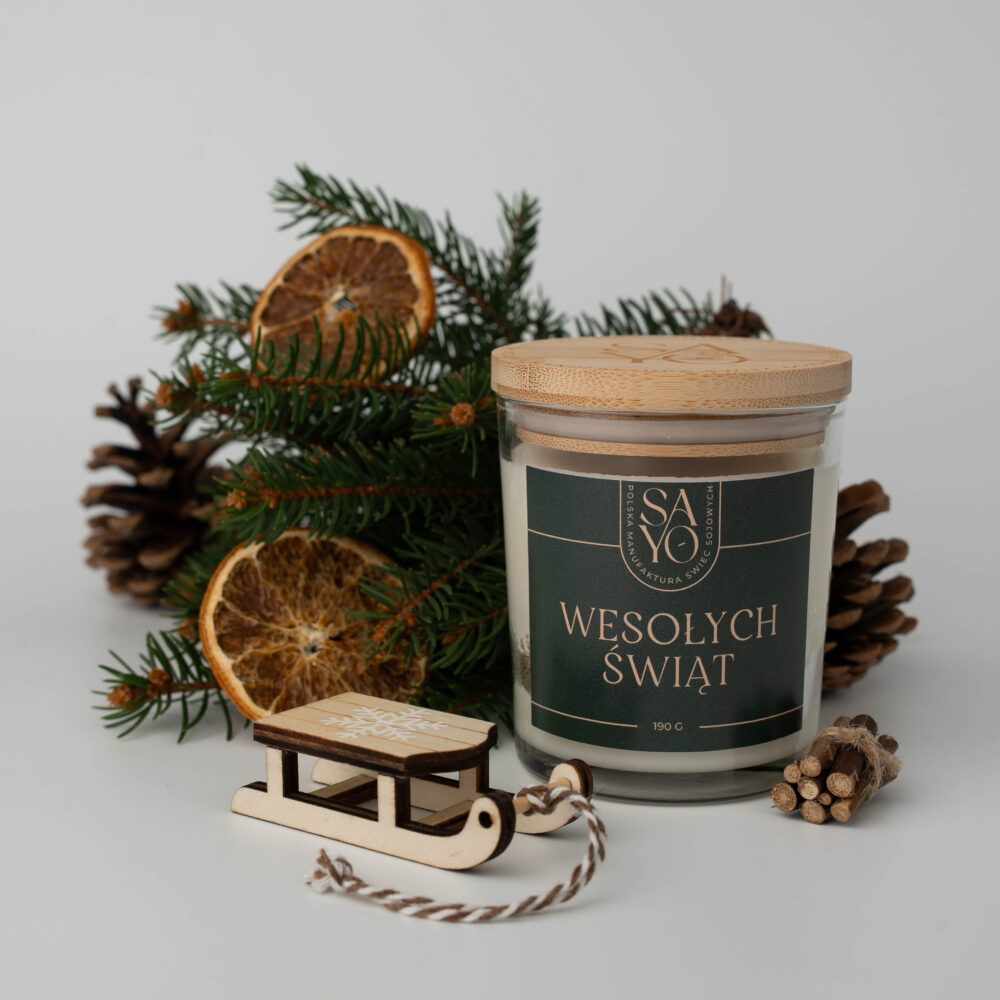 Wesołych Świąt Świeca Sojowa